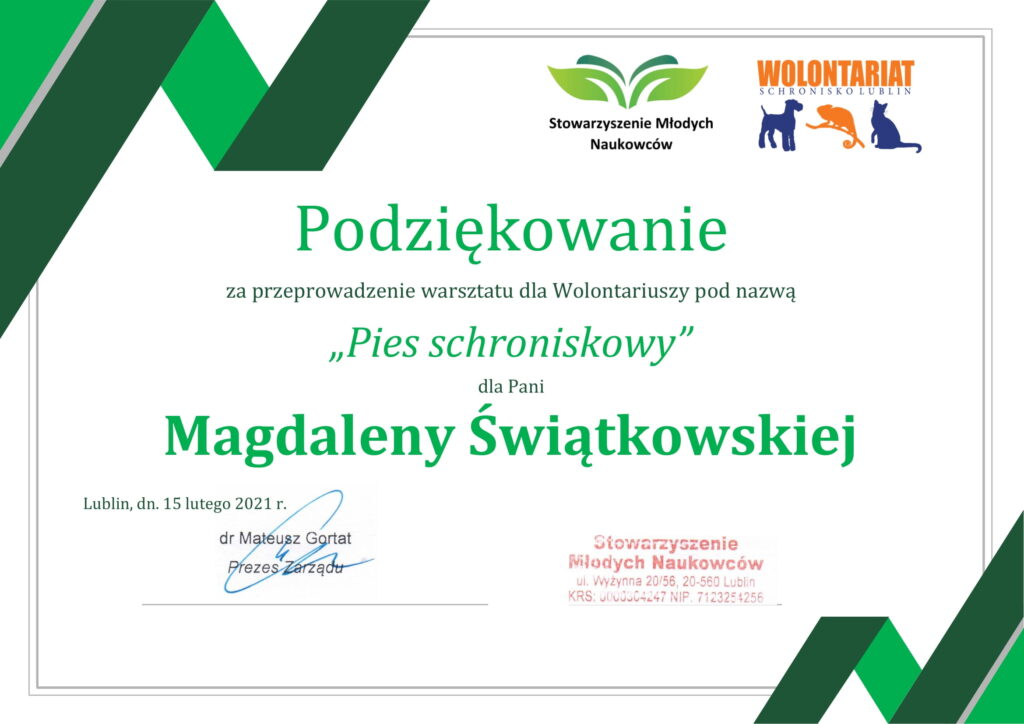 Referencje behawiorysty
