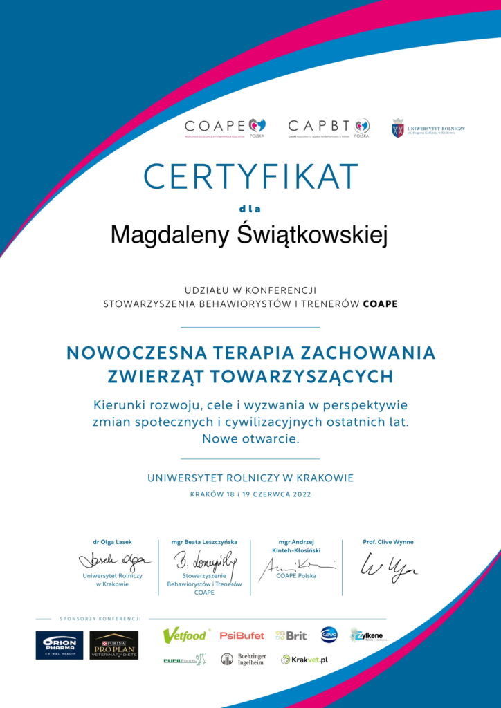 Certyfikowany Behawiorysta